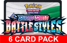 50 Battle Styles Code Lot PTCGO (6 CARD PACK Online/5 Card Live)